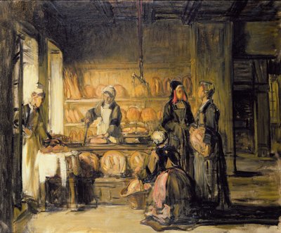 Interior of a Breton Boulangerie by Joseph Bail